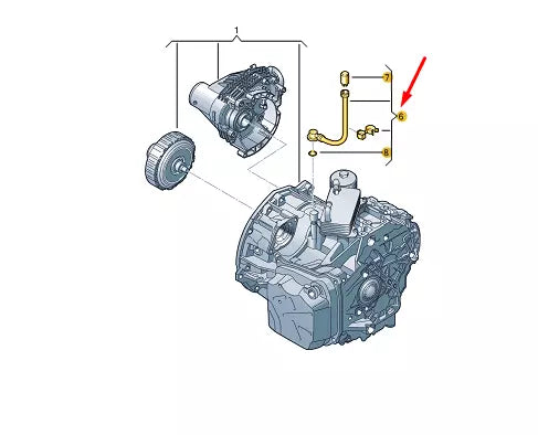 NEW VW TRANSPORTER VI T6 DUAL CLUTCH GEARBOX BREATHER LINE 0BT301472