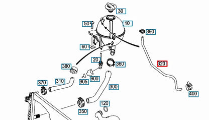 NEW MB SPRINTER 906 ENGINE WATER COOLANT PIPE HOSE A9065014482