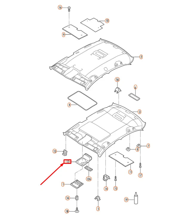 NEW VOLKSWAGEN JETTA A6 ROOF OVERHEAD STORAGE BIN CONSOLE 561868837AY20 ORIGINAL