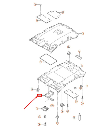 NEW VOLKSWAGEN JETTA A6 ROOF OVERHEAD STORAGE BIN CONSOLE 561868837AY20 ORIGINAL