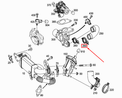 new mercedes-benz citan w415 exhaust gas pipe clamp a6079950002 original