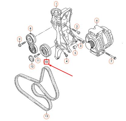 NEW AUDI A4 B8 ACCESSORY DRIVE BELT IDLER PULLEY 06H903341D ORIGINAL