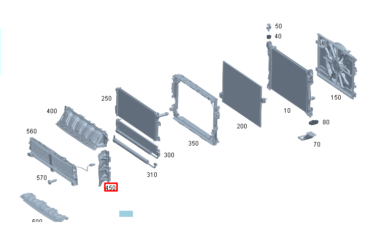 NEW MERCEDES-BENZ EQS V297 RIGHT AIR DUCT SEGMENT A2975051700 ORIGINAL
