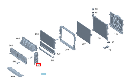 NEW MERCEDES-BENZ EQS V297 RIGHT AIR DUCT SEGMENT A2975051700 ORIGINAL