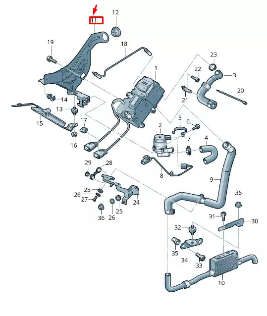 NEW VW TOUAREG 7P MK2 AUXILIARY HEATER BRACKET 7P0819750