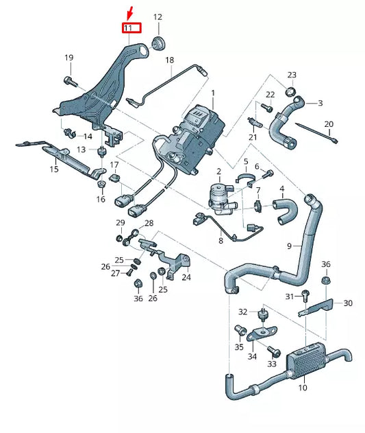 NEW VW TOUAREG 7P MK2 AUXILIARY HEATER BRACKET 7P0819750