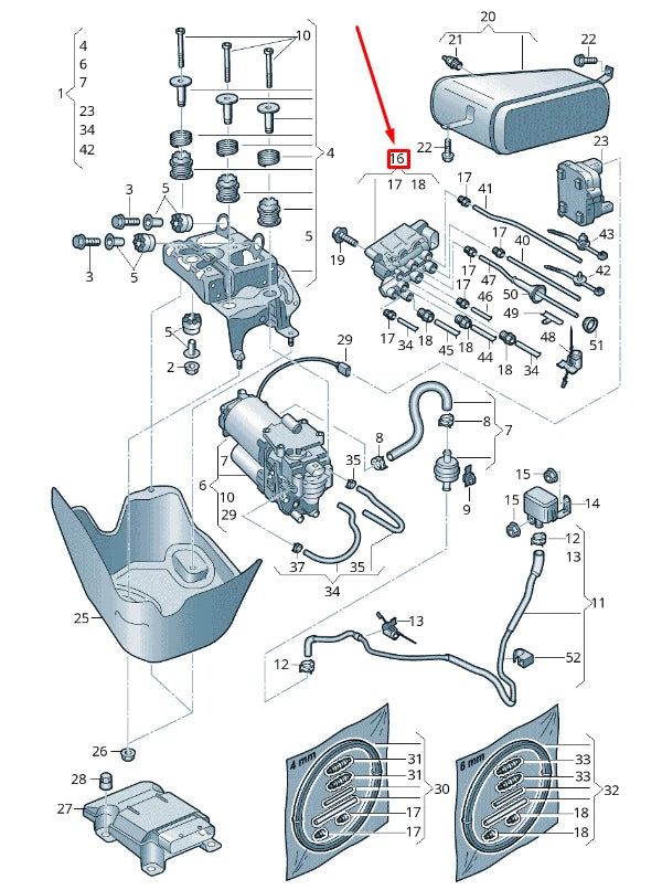 NEW AUDI Q8 AIR SUSPENSION VALVE UNIT 4M0616013B ORIGINAL