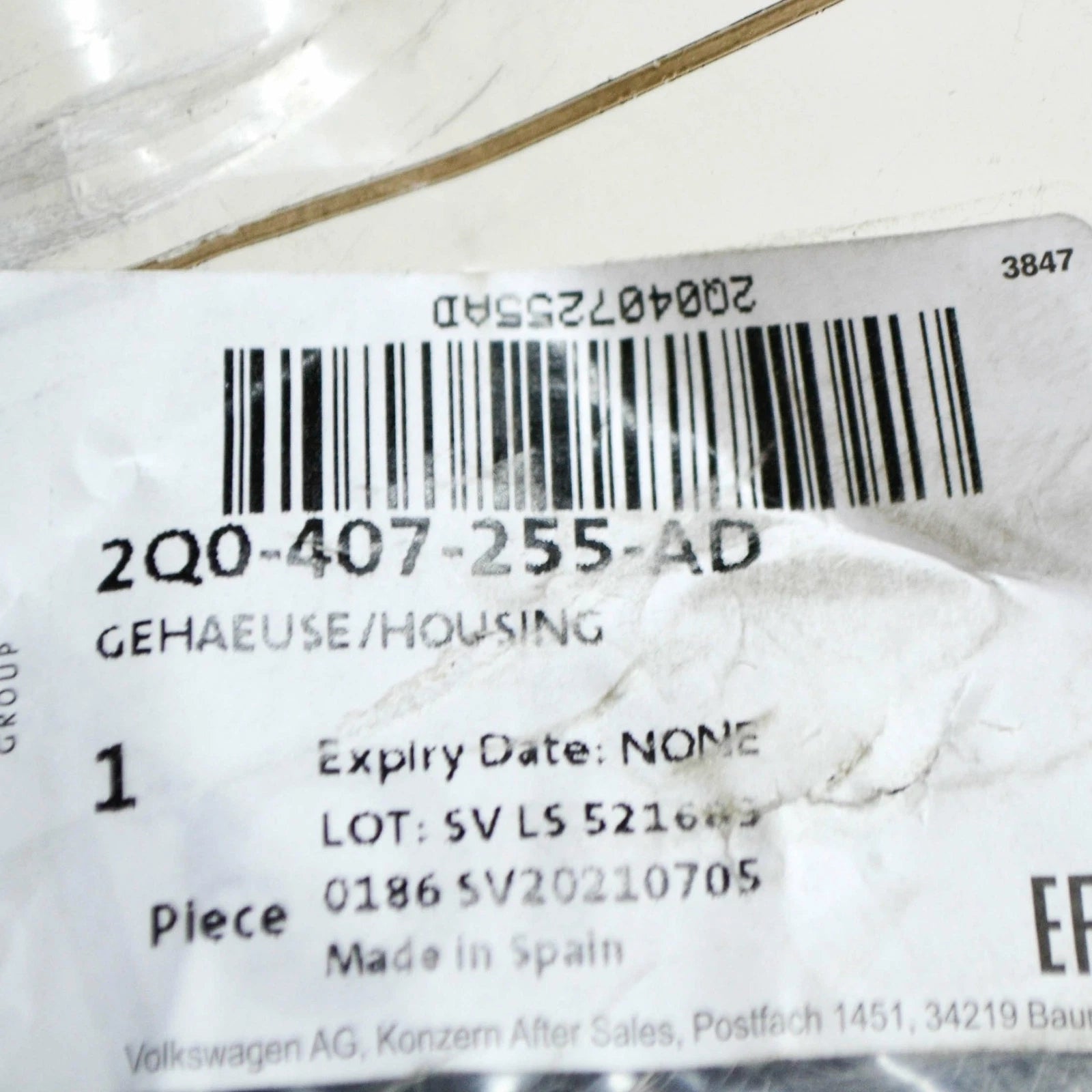 VW T-CROSS C11 FRONT LEFT WHEEL HUB SPINDLE BEARING 2Q0407255AD 2020 13678014