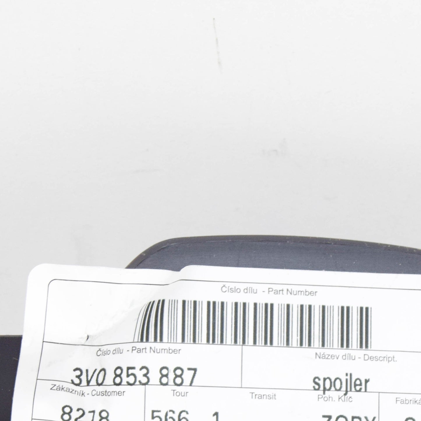 NEW SKODA SUPERB MK3 FRONT LEFT WHEEL ARCH SPOILER 3V0853887 ORIGINAL