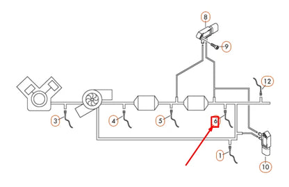 NEW VW PASSAT B8 EXHAUST GAS TEMPERATURE SENSOR 03L906088ES ORIGINAL