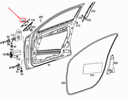 new mercedes-benz a w177 front left mirror triangle trim a1777224700 original