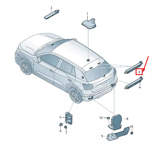 NEW AUDI Q2 GA RIGHT UPPER ANTENNA AMPLIFIER 81A035225E