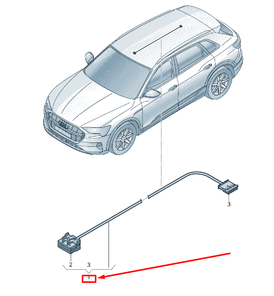 NEW AUDI E-TRON GEN ROOF WIRING HARNESS 4KE971100A ORIGINAL