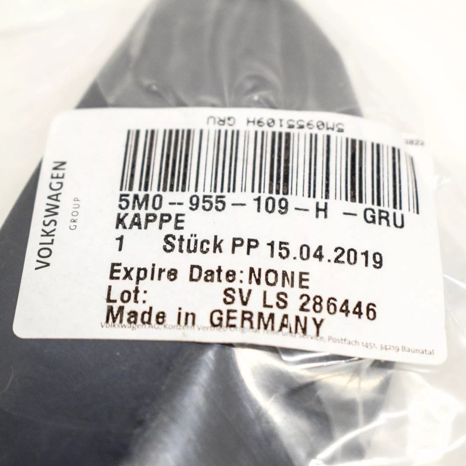 NEW VW GOLF PLUS 2009-2014 HEADLIGHT WASHER COVER CAP LEFT 5M0955109HGRU