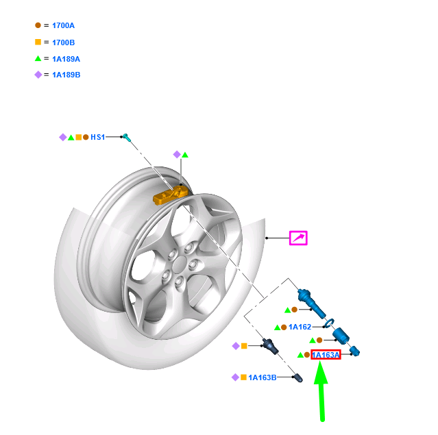 new ford focus mk3 c346 tyre pressure monitor system valve cap 5203868 original