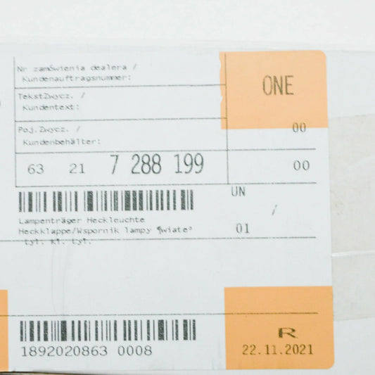 NEW BMW F25 SUV BULB HOLDER REAR LIGHT TAILGATE 7288199 63217288199 ORIGINAL