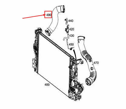 NEW MERCEDES-BENZ A W177 RIGHT CHARGE AIR COOLER HOSE A2475280482 ORIGINAL