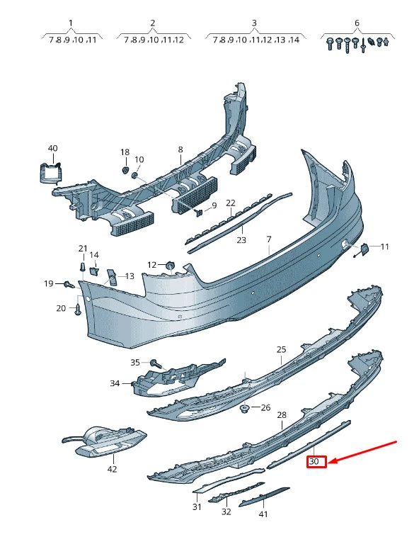 NEW AUDI A5 F5 REAR CENTER BUMPER TRIM 8W6853551DT94 8W6853551D T94