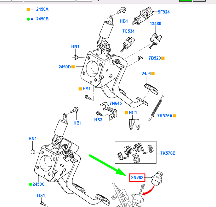 new ford transit connect mk1 brake / clutch control boot 1486717 original