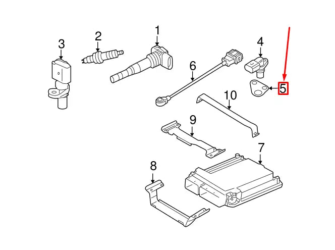 NEW AUDI A6 AVANT C6 CRANKSHAFT POSITION SENSOR SPACER 078906435 ORIGINAL