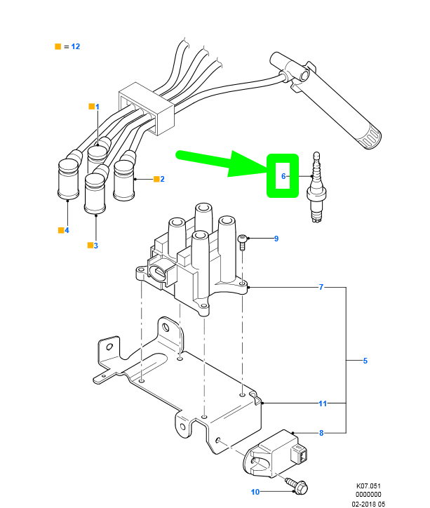 new ford galaxy v191 mk1 spark plug 1086020 96xf-12405-bb original