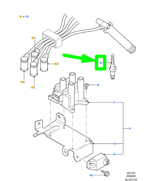new ford galaxy v191 mk1 spark plug 1086020 96xf-12405-bb original