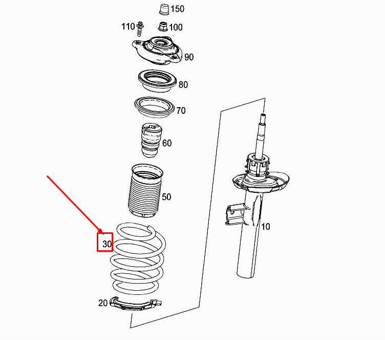 new mercedes-benz a w177 front coil spring a1773211000 original