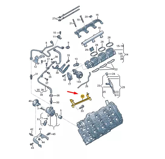 NEW VW TOUAREG 7P MK2 FUEL SYSTEM BRACKET 7P0133340A