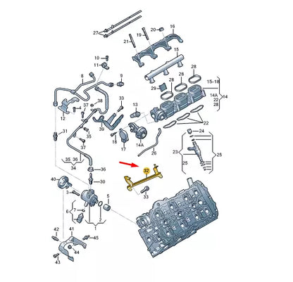 NEW VW TOUAREG 7P MK2 FUEL SYSTEM BRACKET 7P0133340A
