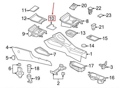 NEW VW EOS 1F FRONT CONSOLE STORAGE COMPARTMENT INSERT 1K08633309B9 ORIGINAL