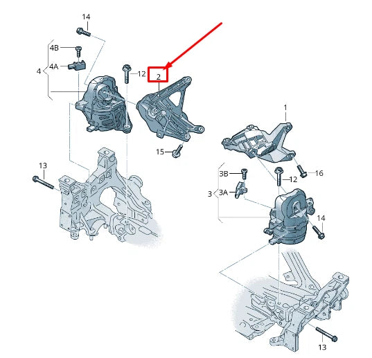 NEW AUDI A8 4N RIGHT ENGINE SUPPORT 4M0199308BE