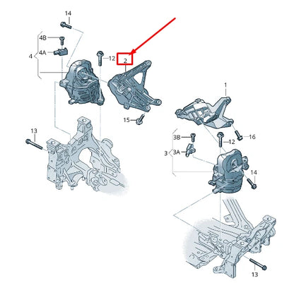 NEW AUDI A8 4N RIGHT ENGINE SUPPORT 4M0199308BE