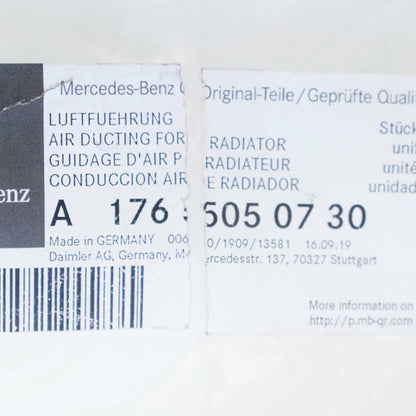 NEW MERCEDES-BENZ GLA-CLASS X156 RADIATOR LEFT AIR DUCT A1765050730 ORIGINAL