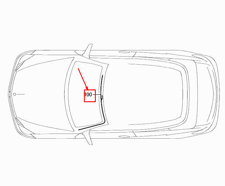 new mercedes-benz e cabrio a207 roof rail electrical line a2075403332 original