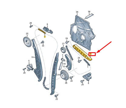 NEW VW GOLF VARIANT CG MK8 ENGINE TIMING CHAIN GUIDE RAIL 06N109469B