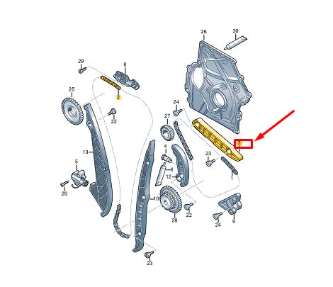 NEW VW GOLF VARIANT CG MK8 ENGINE TIMING CHAIN GUIDE RAIL 06N109469B