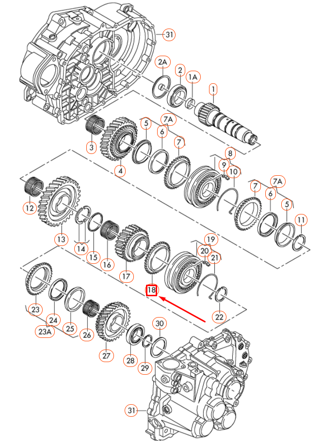 NEW AUDI A3 8P 4TH GEAR SYNCHRONIZER RING 02M311269H ORIGINAL