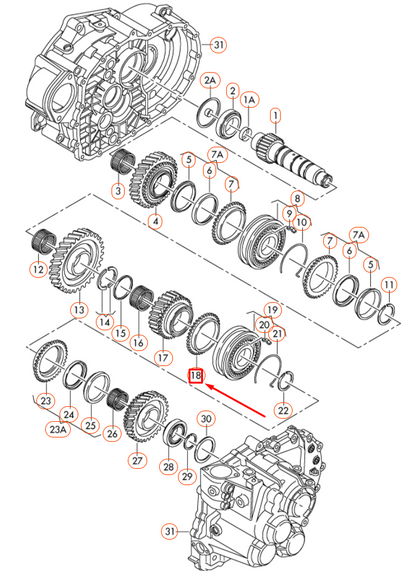 NEW AUDI A3 8P 4TH GEAR SYNCHRONIZER RING 02M311269H ORIGINAL