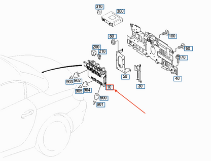 new mercedes-benz slk r171 rear sam module relay fuse box a1715451901 original