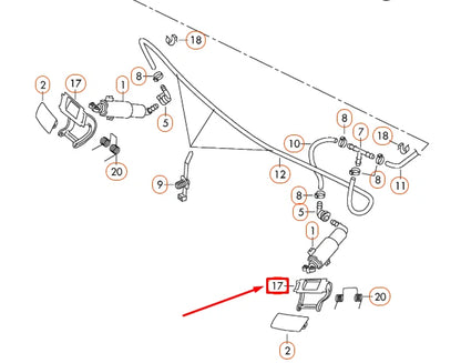 NEW AUDI A5 8T LEFT HEADLIGHT WASHER COVER BRACKET 8T0955635 ORIGINAL