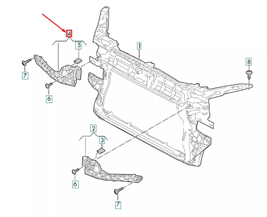 NEW AUDI Q2 FRONT RIGHT MAIN BEAM HEADLIGHT MOUNTING 81A805608C ORIGINAL