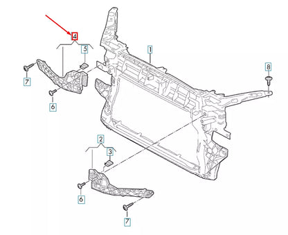 NEW AUDI Q2 FRONT RIGHT MAIN BEAM HEADLIGHT MOUNTING 81A805608C ORIGINAL