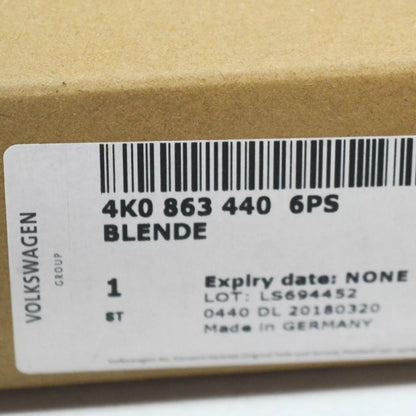 NEW AUDI A6 C8 HVAC HEATER CONTROL SWITCH ARMREST BEZEL 4K08634406PS