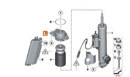 NEW BMW 5 GRAN TURISMO F07 REAR AXLE STRUT GUIDE SUPPORT 33506781683 ORIGINAL