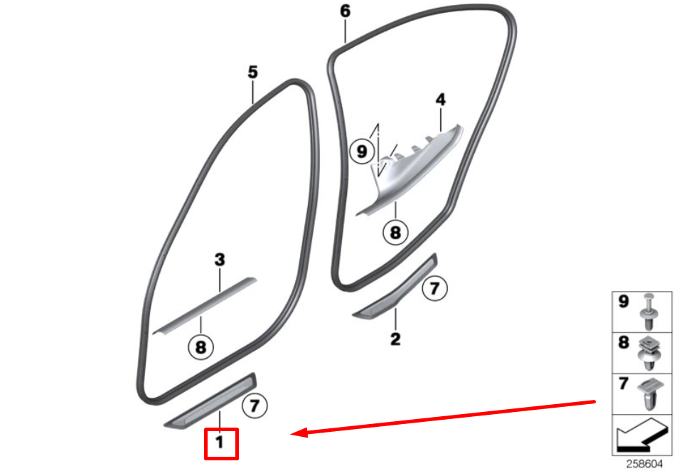 new bmw 3 f30 front interior step trim 51477407967 7407967 original