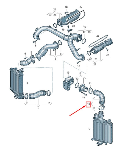 NEW AUDI Q7 4M ENGINE PRESSURE HOSE 4M0145737AS