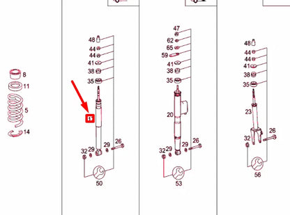 NEW MERCEDES-BENZ E W210 FRONT SHOCK ABSORBER A2103234900 ORIGINAL