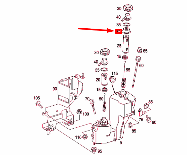 NEW MERCEDES-BENZ CL C215 ABC RESERVOIR GROMMET A2109973581 ORIGINAL
