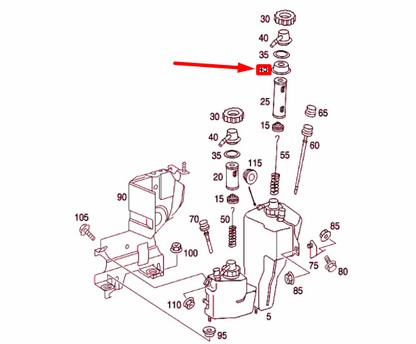 NEW MERCEDES-BENZ CL C215 ABC RESERVOIR GROMMET A2109973581 ORIGINAL