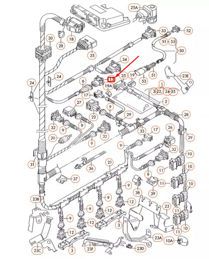 NEW VOLKSWAGEN GOLF MK4 FLAT CONTACT HOUSING 3 PIN 443906233 ORIGINAL